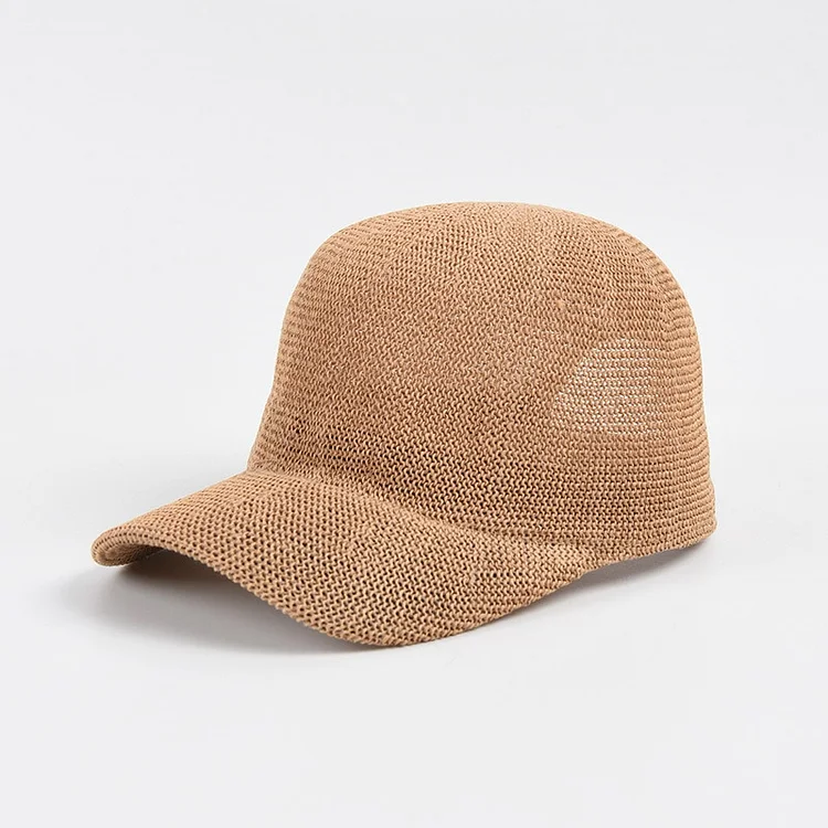 2023Unisex Spring Summer Breathable Baseball Cap Outdoor Paper Sun Hats Solid Color Adjustable Shade Women Beach Hats