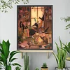 Hexe 5d DIY Quadrat Vollbohrer Diamond Painting Kit für Zuhause Wanddekoration 45x55cm