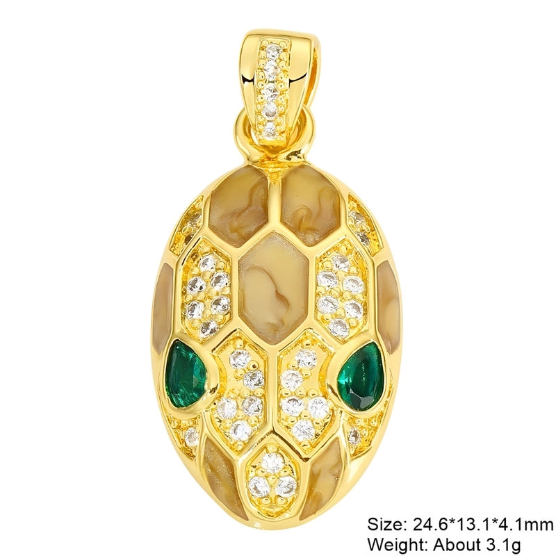 1 Piece 24.6*13.1*4.1mm Alloy Copper Color Block Pendant