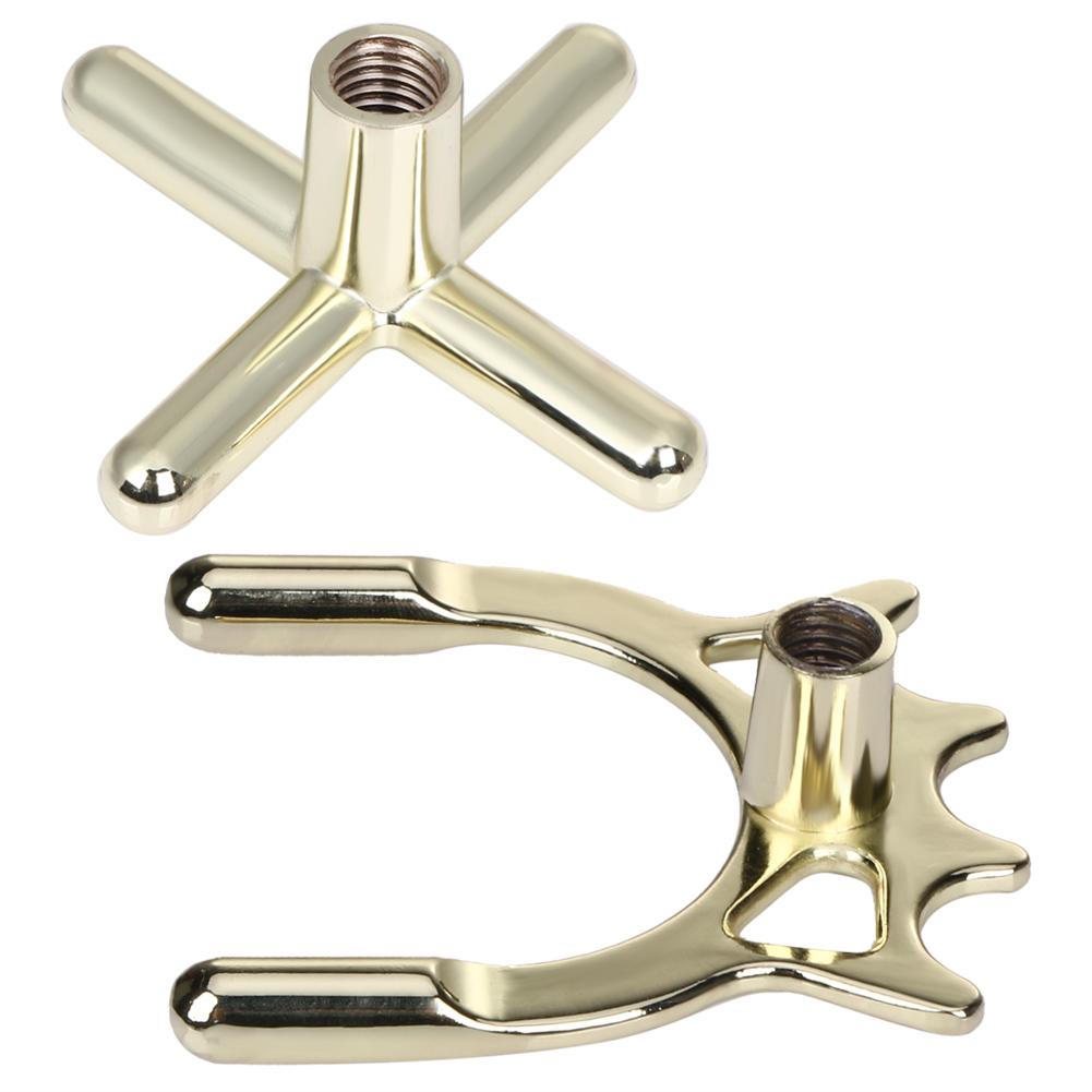 

2pc Brass Bridge Head Pool Cue Stick Frame Pole for Snooker Billards 9 Ball, 501 Original