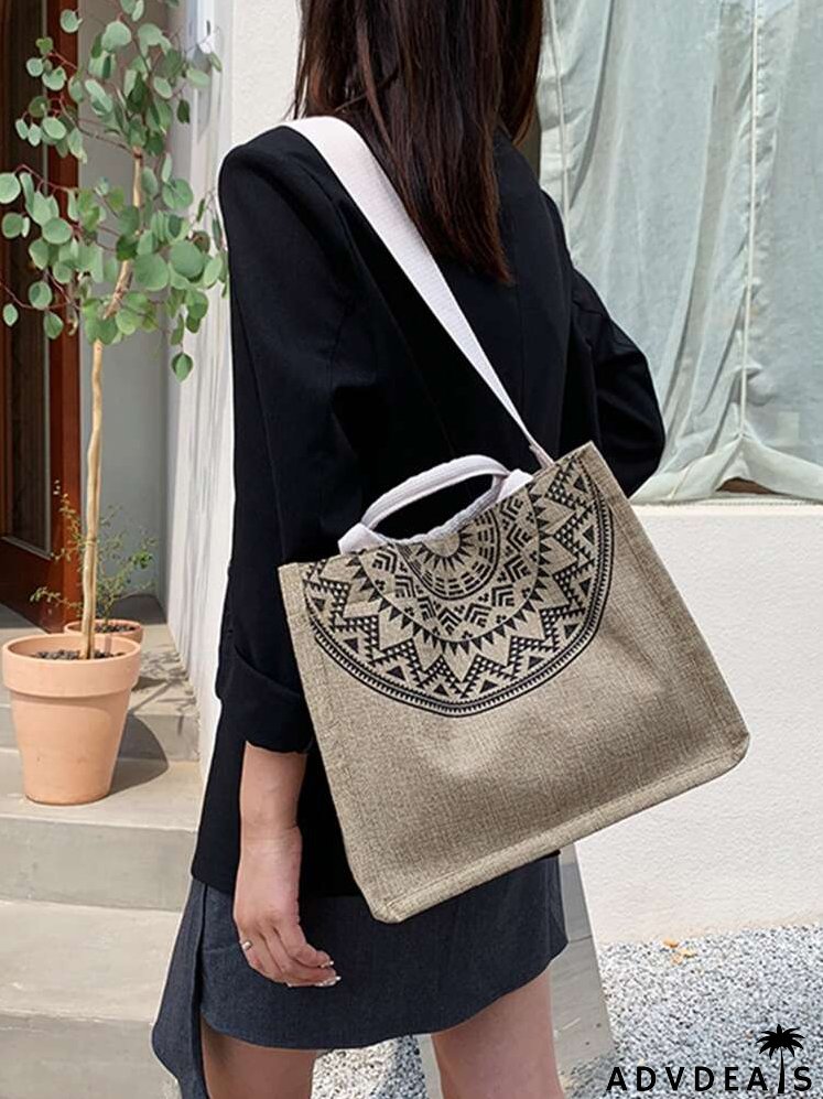 Geometric Graphic Tote Bag