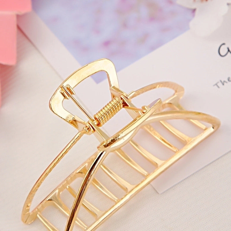 Minimalist Moon Alloy Hollow Out Hair Claws 1 Piece