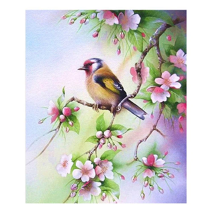 Frameless Branch Bird - Square Drill Diamond Painting - 30x35cm(Canvas)