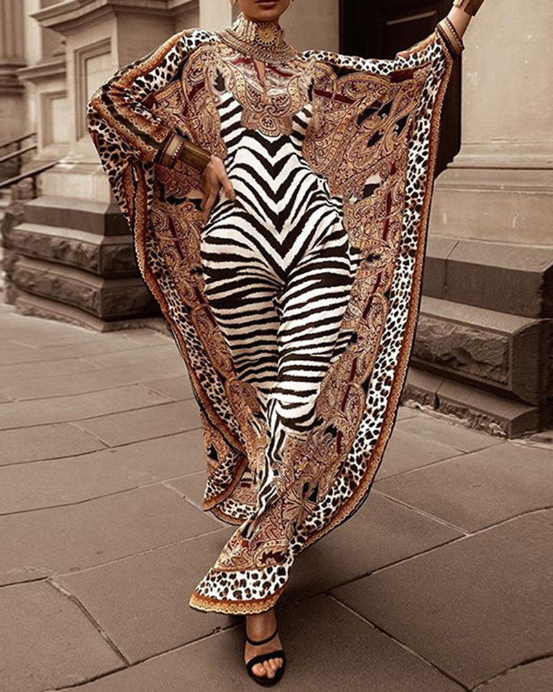 Zebra Print Robe Dress