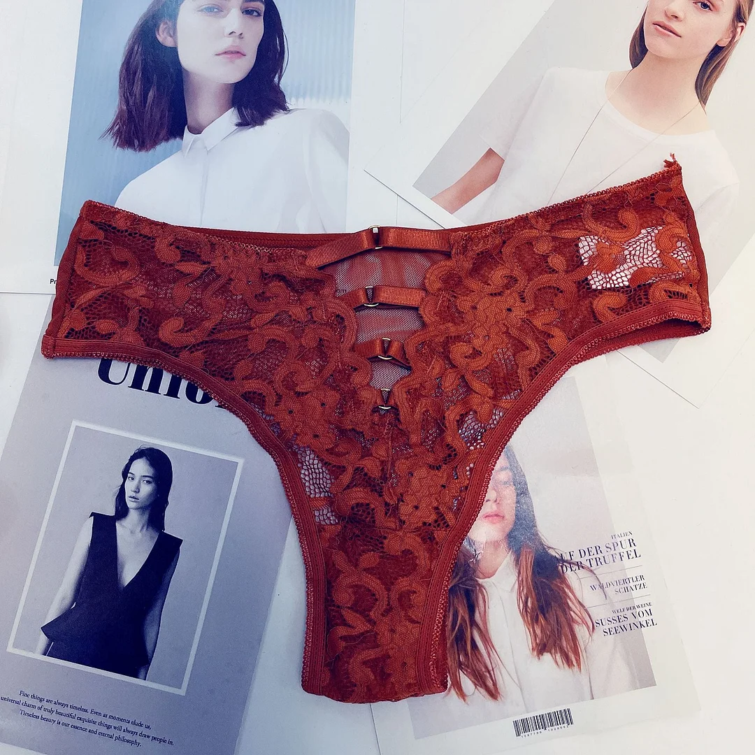 New Women Underwear Sexy Lace Panties Plus Size Fashion Hollow Out Comfort Briefs Low Waist Seamless Underpants Female Lingerie