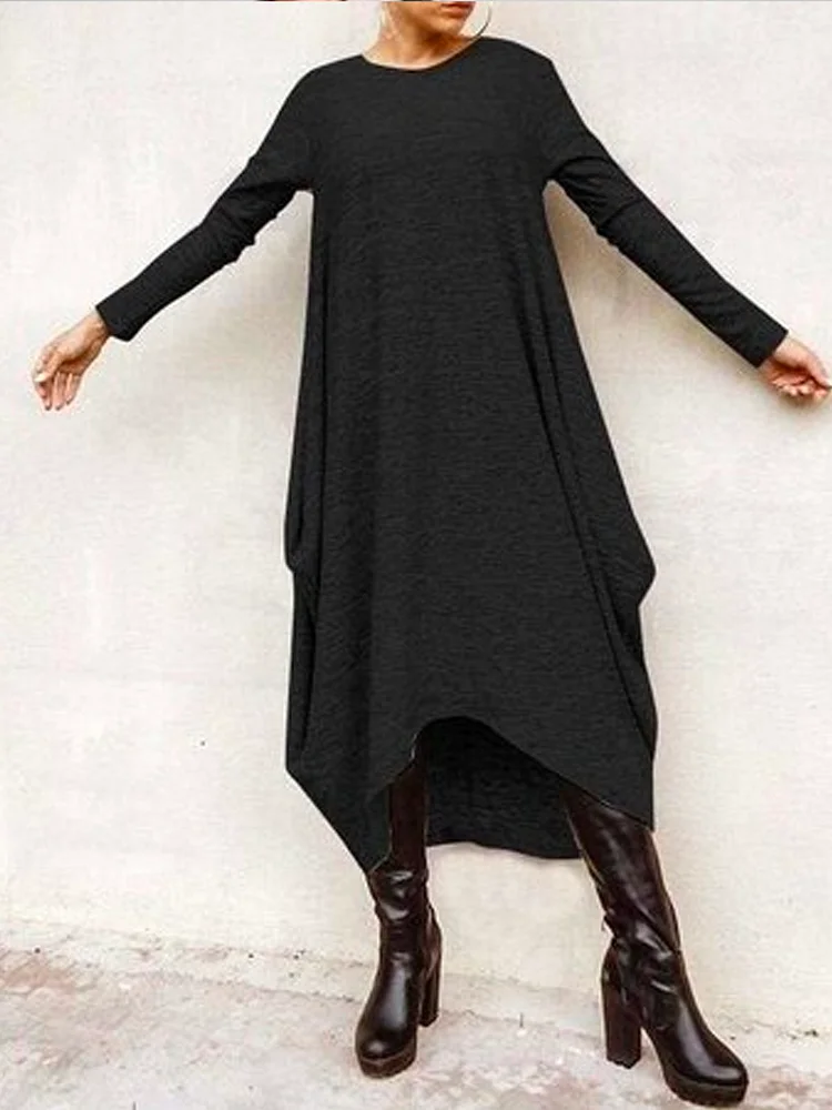 Casual Long Sleeve Knitting Dress