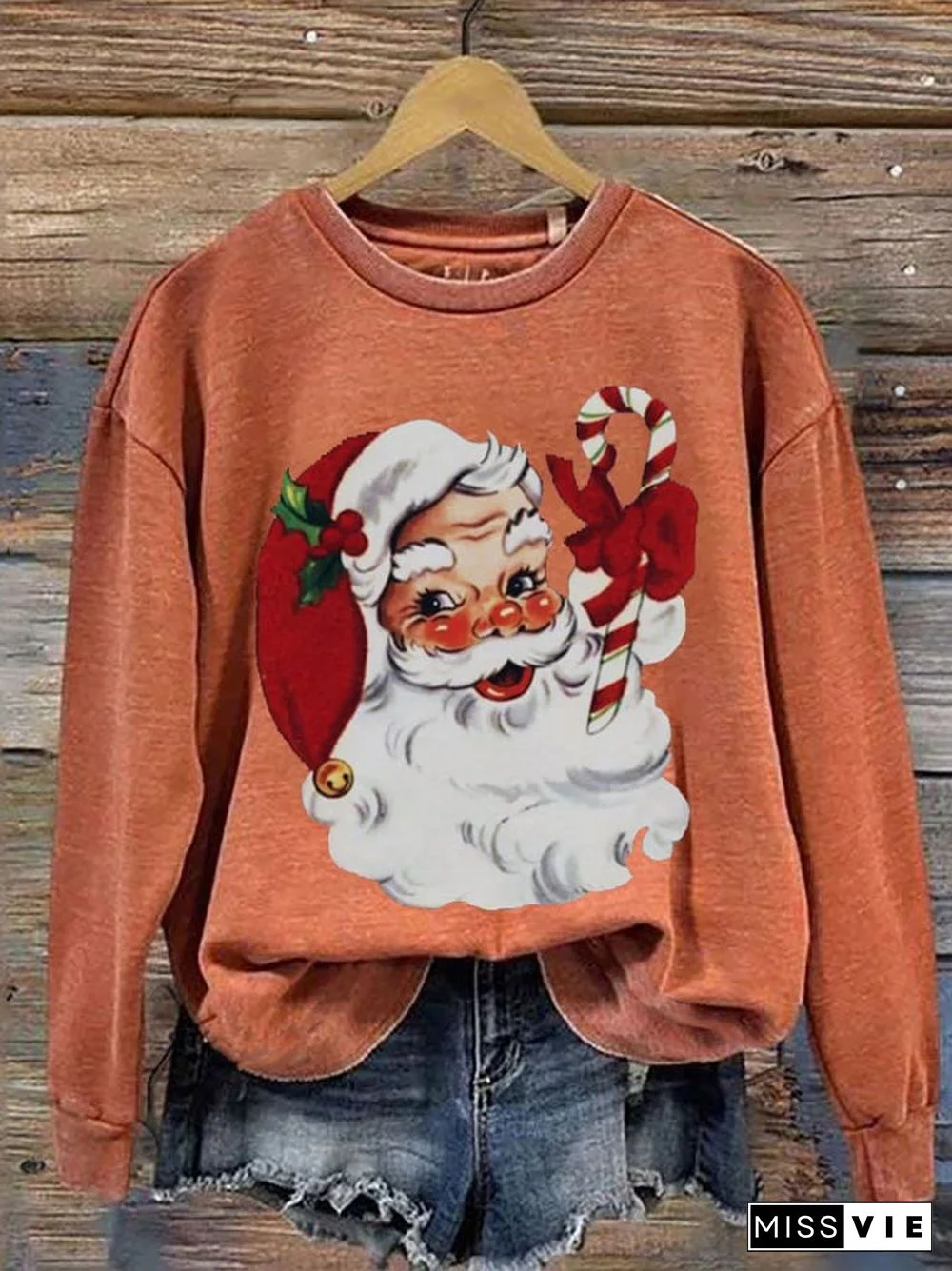 Women's Christmas Santa Casual Sweatshirt