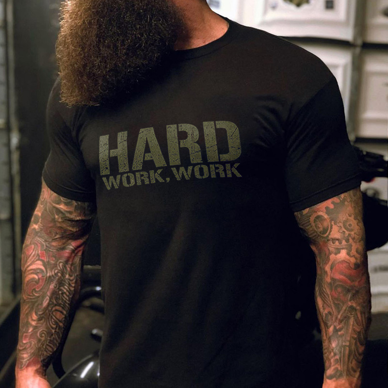 Livereid Hard Work, Work Printed Men's T-shirt - Livereid