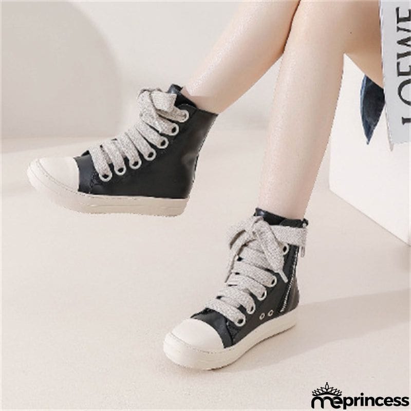 Trendy Durable Street Lace-up Boots for Lady