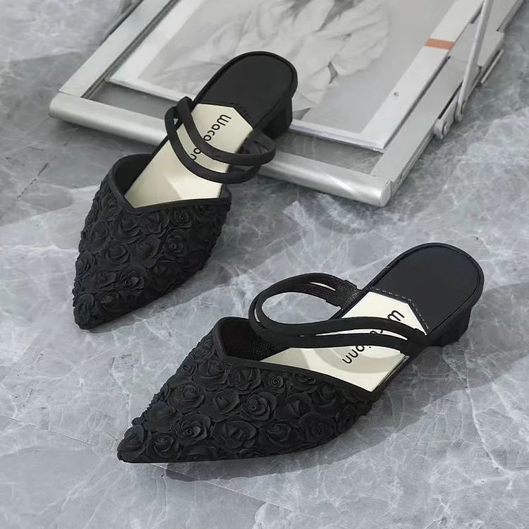 Chunky Heel Sandals Waterproof Two-Way Mid-High Wedge Casual Shoes VangoghDress