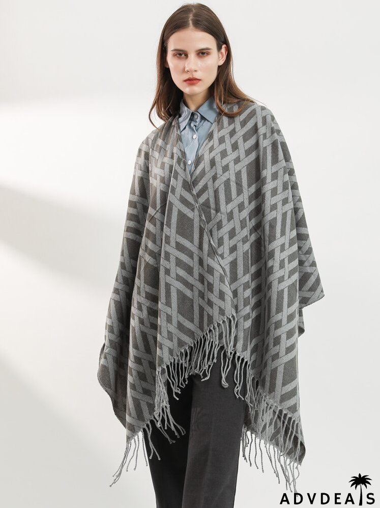 Fringe Hem Shawl Scarf