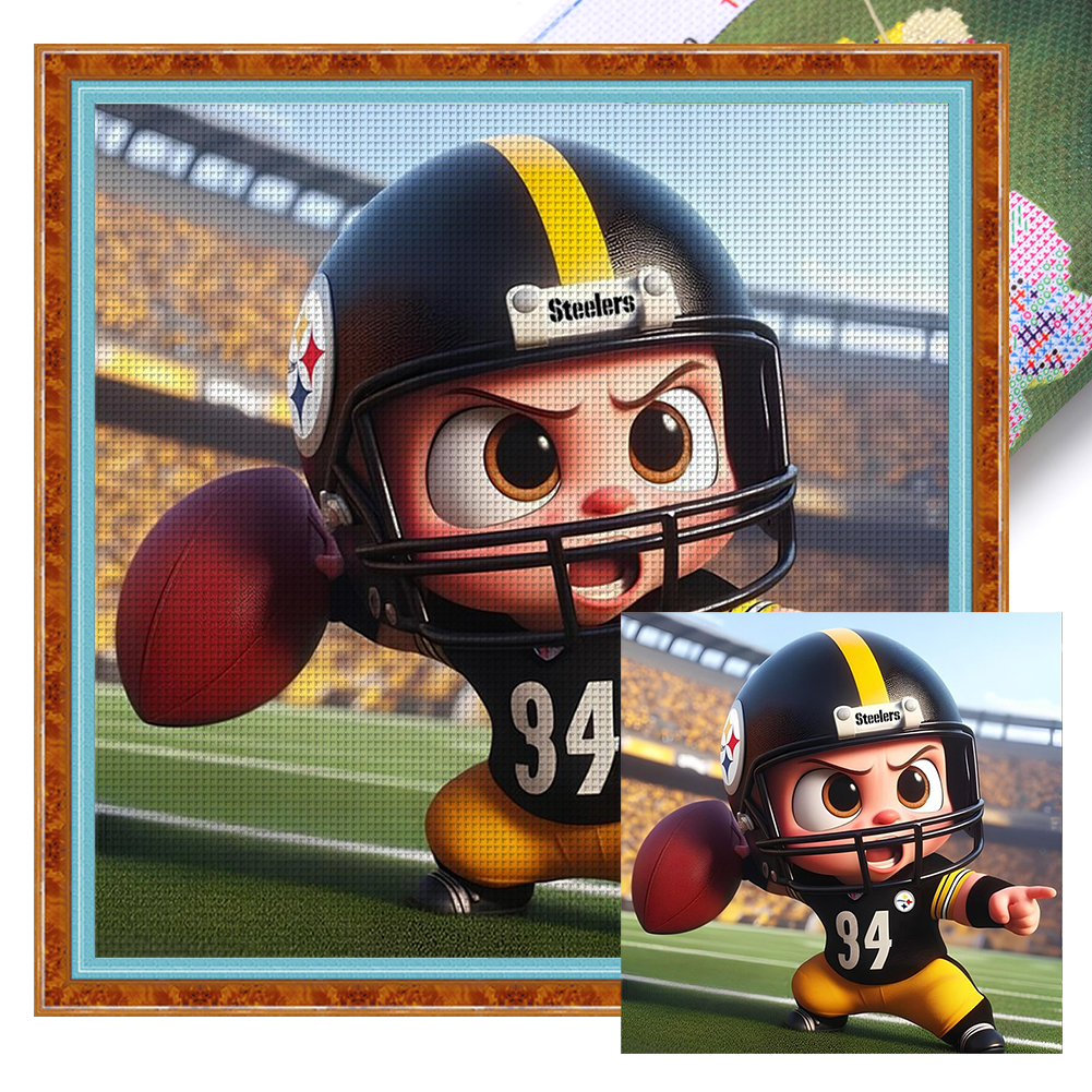 Pittsburgh Steelers Full 11CT Pre-stamped Canvas(40*40cm) Cross Stitch