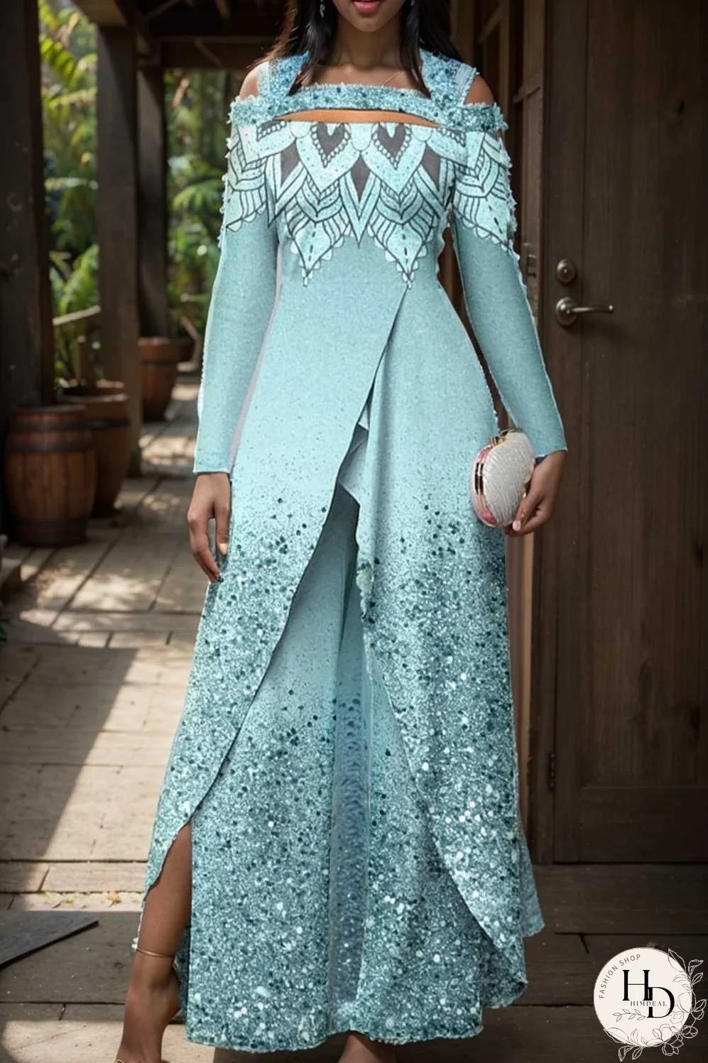 elegant gradient print off shoulder women s jumpsuit