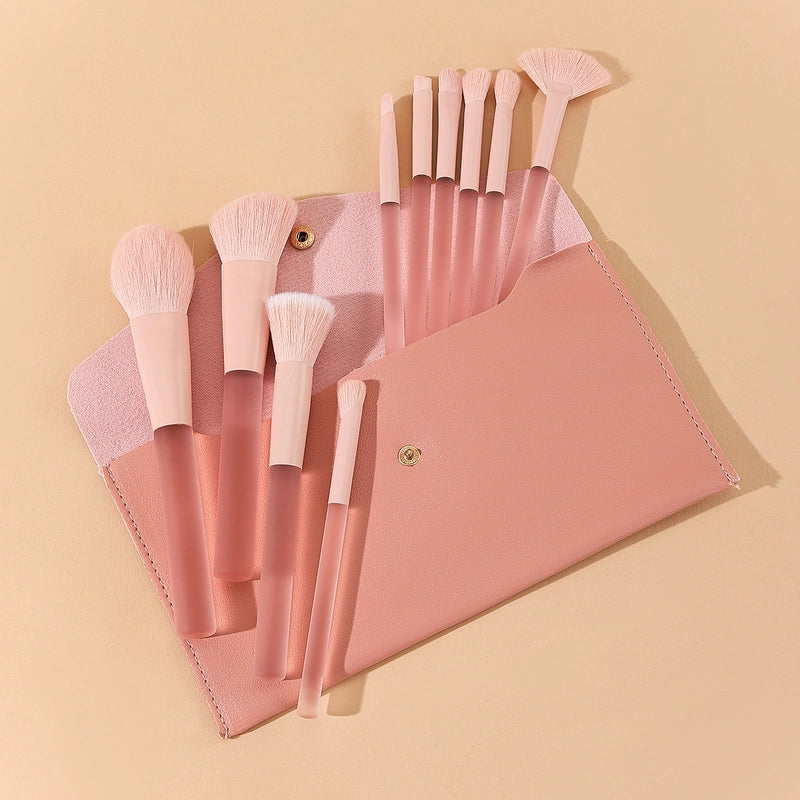 Lady Minimalist Artificial Fiber Plastic Handgrip Makeup Brushes 1 Set