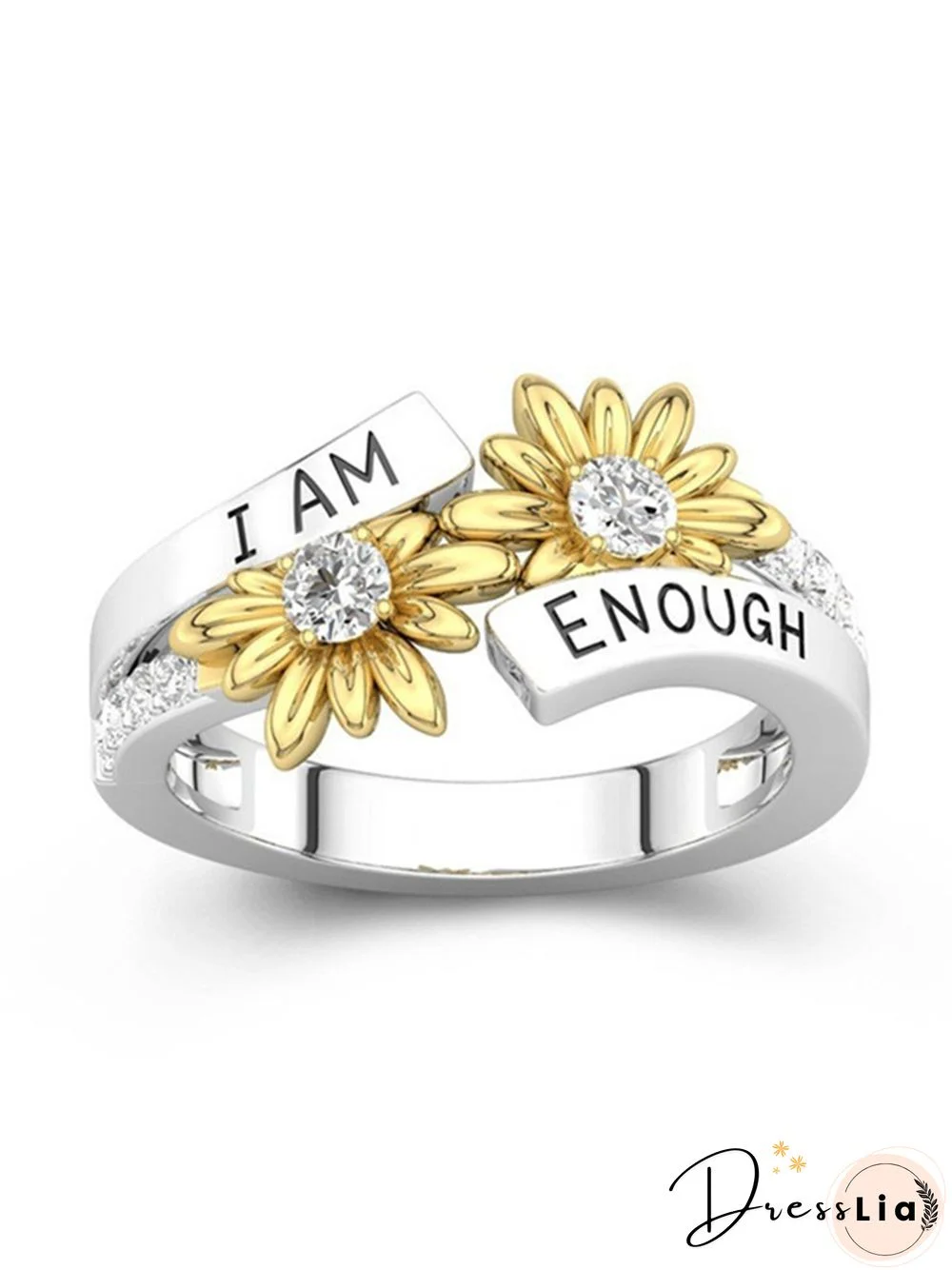 I AM ENOUGH Diamond Daisy Ring