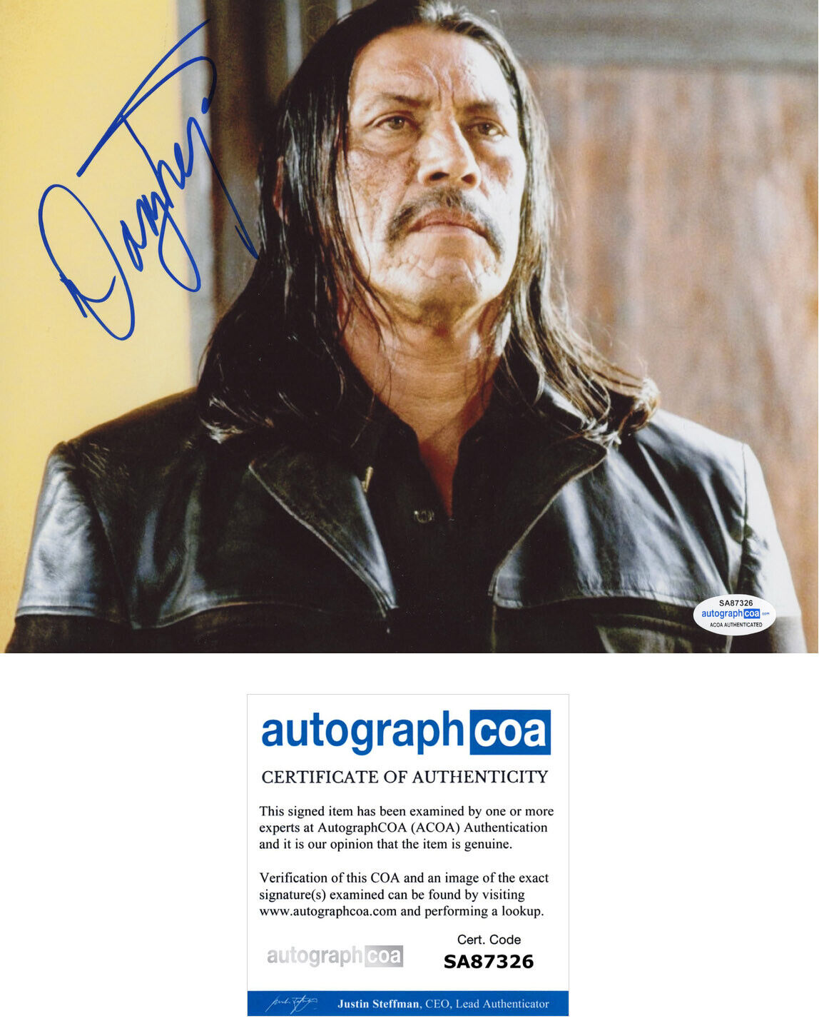 DANNY TREJO signed Autographed 8X10 Photo Poster painting - GRINDHOUSE Machete ACOA COA