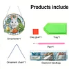 Easter Bunny DIY 2D Flat Acrylic Double Sided Diamond Painting Hanging Pendant