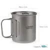 Lixada Outdoor Titanium Cup Mug Pots Tableware Camping Cup Picnic Water Cup Mug of Coffee Tea with Lid 300/350/420/550/650/750ml