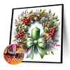 Diamond Painting-DIY Full Round Drill Green Wreath(40x40cm)