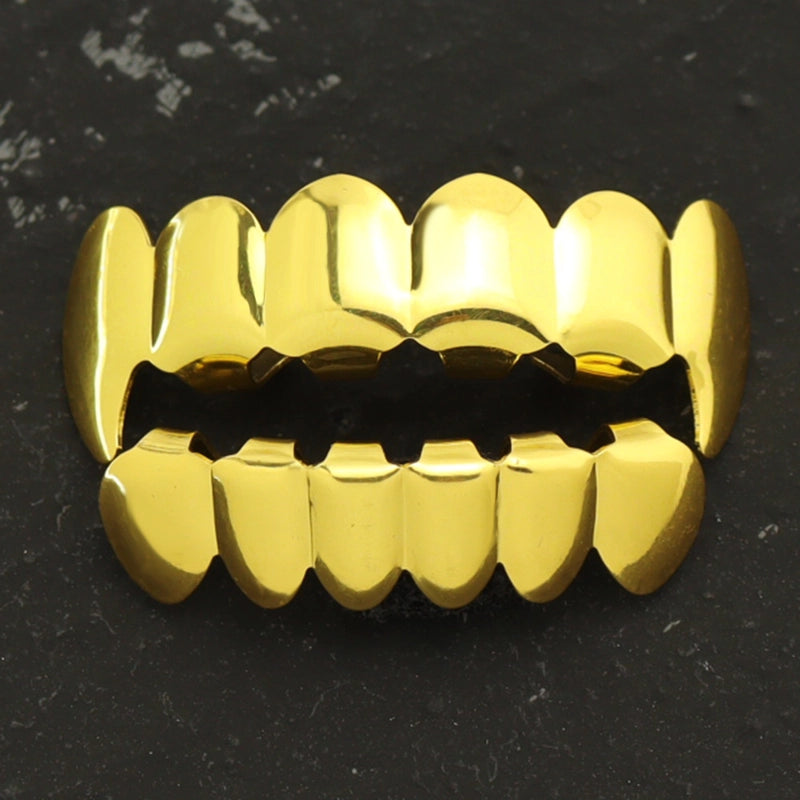 Hip-Hop Solid Color Copper Unisex Tooth Socket Punk Rings