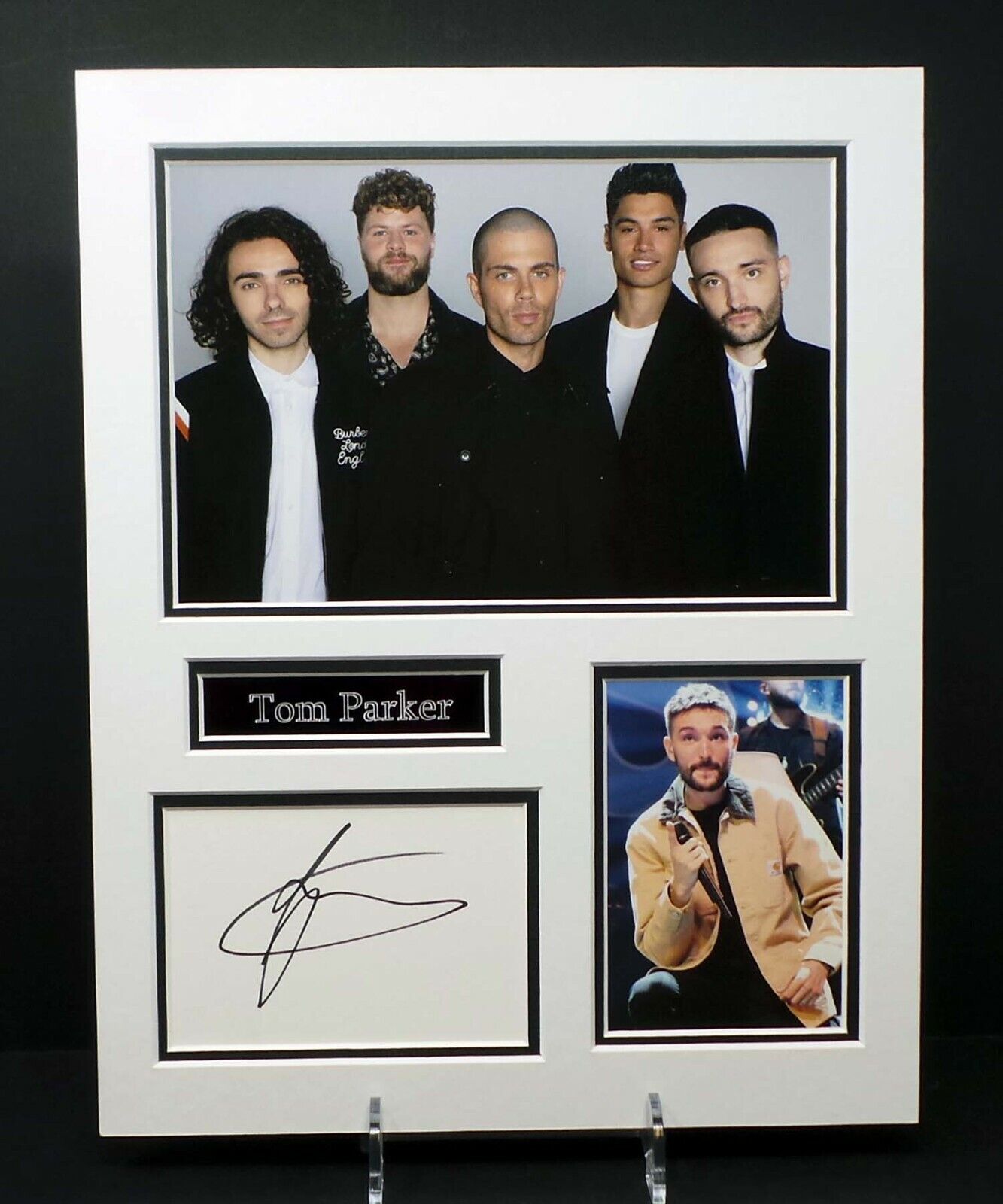 Tom PARKER Signed Mounted 14x11 Photo Poster painting Display AFTAL RD COA The Wanted Singer