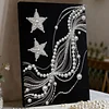 (30x40cm)Starry Silk DIY Pearl Painting Framed Grape Handmade Pearl Material Art Kit Living Room Decor