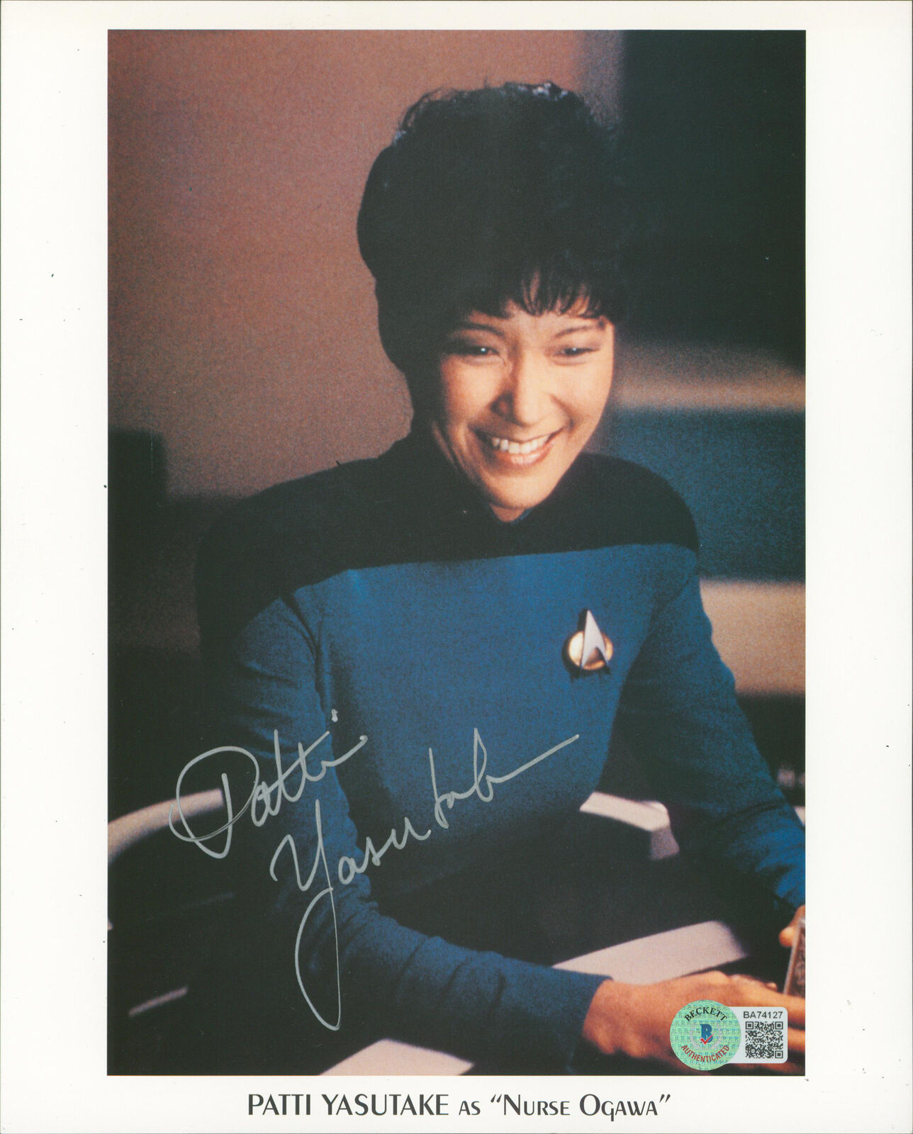 Patti Yasutake Star Trek The Next Generation Signed 8x10 Photo Poster painting BAS #BA74127