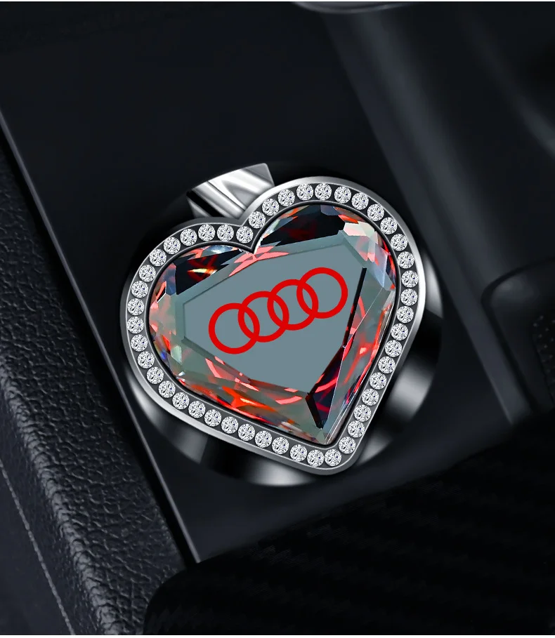 "Crystal Heart" car one-button start protective cover