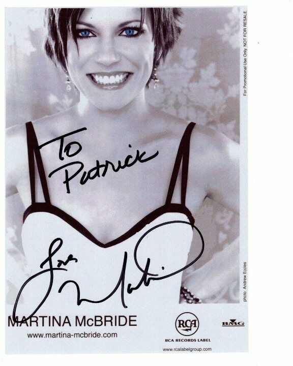 MARTINA MCBRIDE Autographed Signed Photo Poster paintinggraph - To Patrick