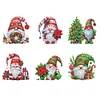 (US Local)6PCS  Xmas DIY Crystal Refrigerator Magnet for Decor (Christmas Gnome)