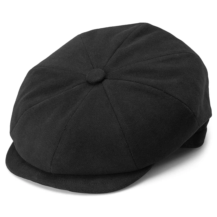 TIENDAHAT BLACK MODA NEWSBOY CAP