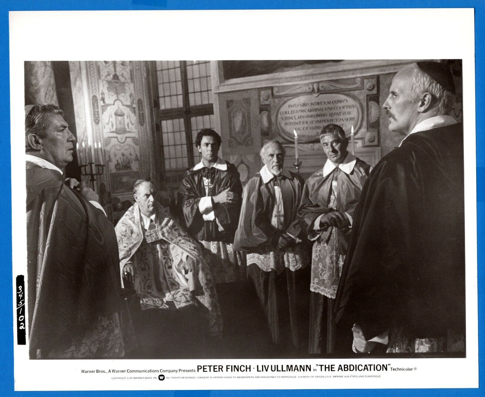 LIV ULLMANN PETER FINCH 8x10 Vintage Promo Photo Poster painting THE ABDICATION Movie 1974