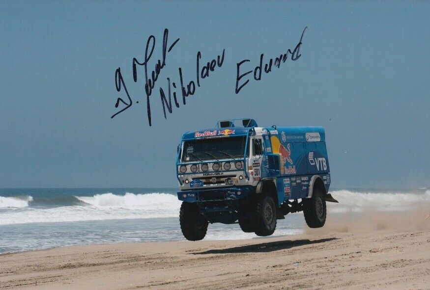 EDUARD NIKOLAEV HAND SIGNED 12X8 Photo Poster painting DAKAR RALLY AUTOGRAPH 1