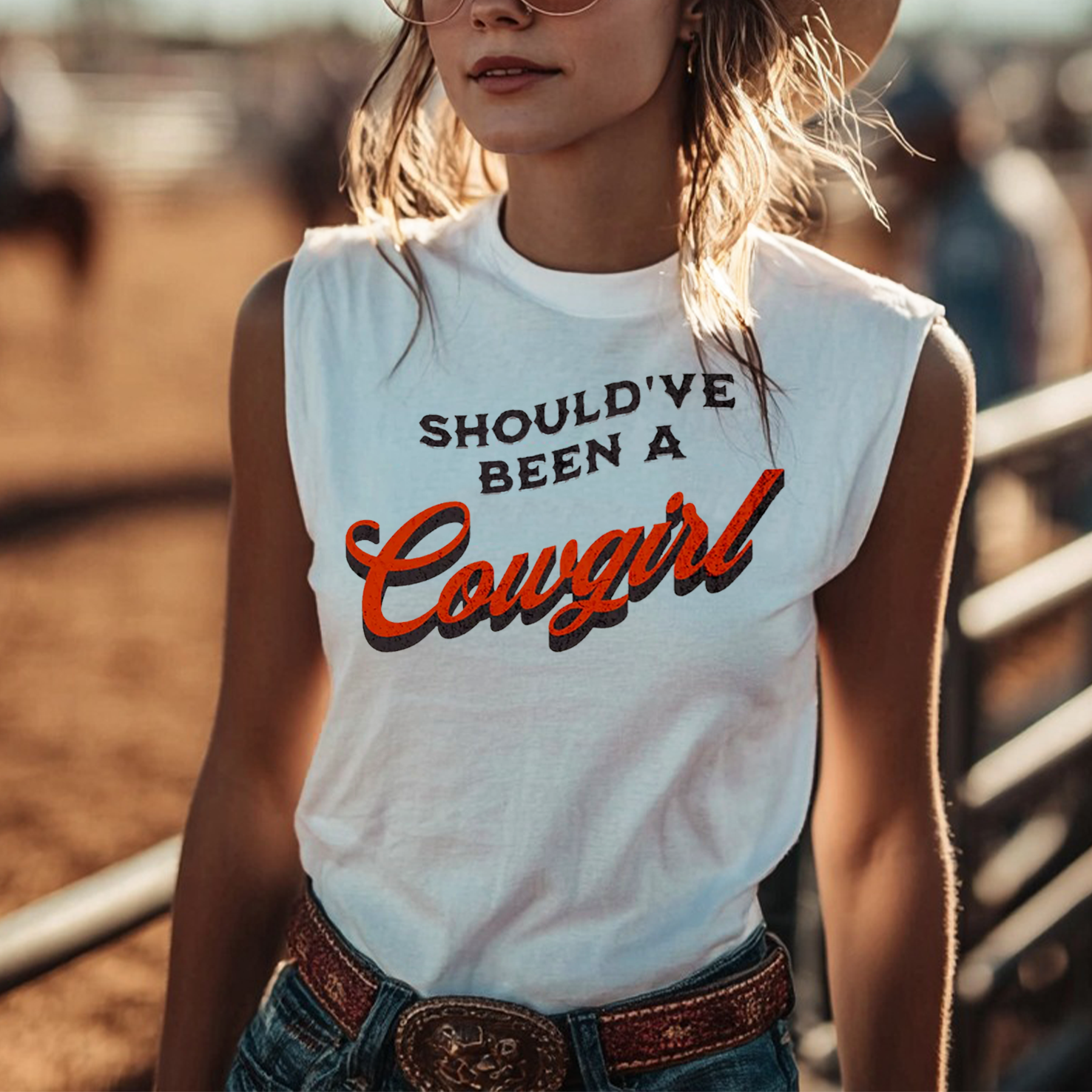 Women's Vintage Should've Been A Cowgirl Tank Top