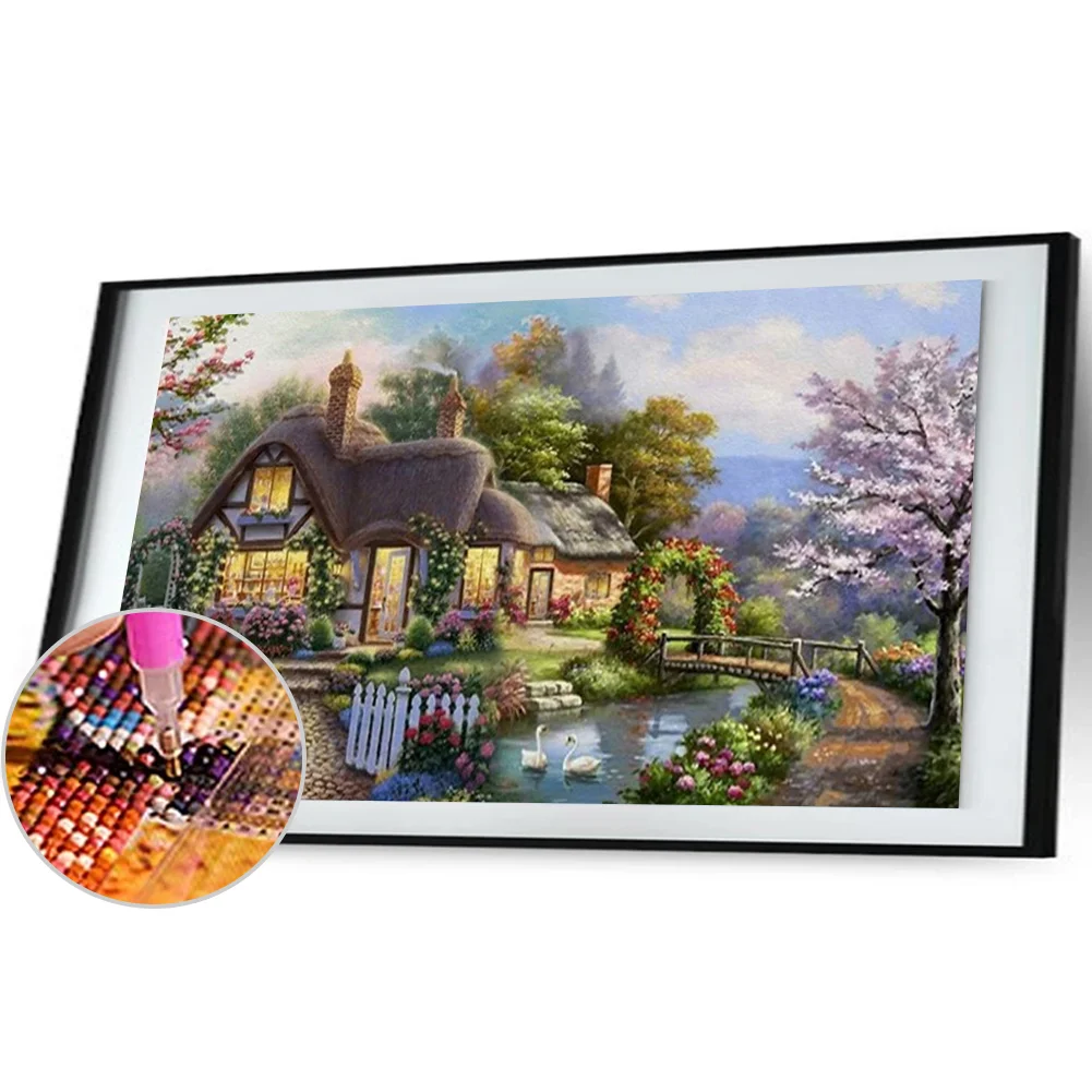 Diamond Painting - Full Round Drill - Garden Cottage(100*50cm)