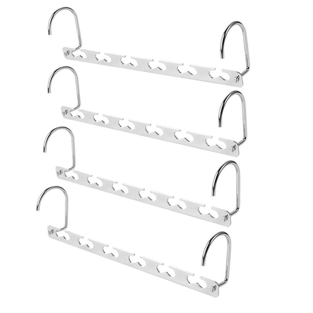 

Half Toroidal Universal Metal Clothes Closet Hangers Clothing Organizer, 4pcs, 501 Original