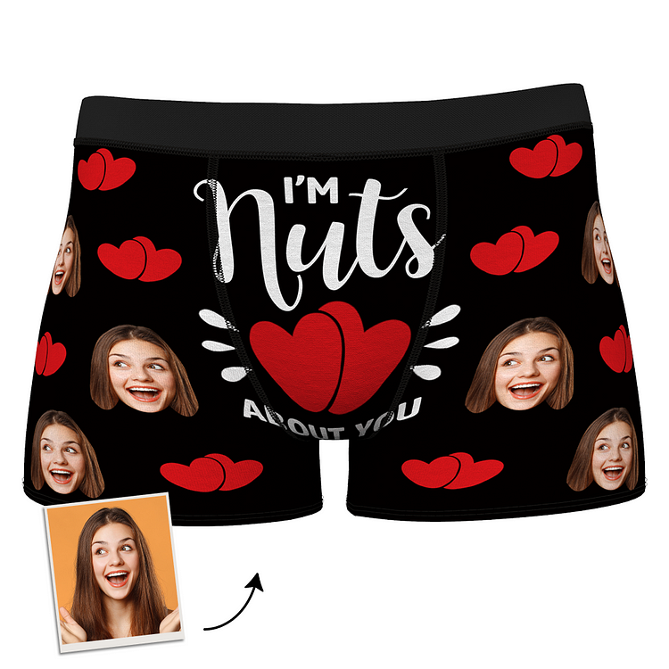 Custom Boxer Shorts - I'm Nuts About You