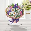 (US Local)Flower Double Sided Effect Table Top Diamond Painting Desktop Ornaments Kit (Daisy)