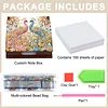 Wooden DIY Red Blue Peacock Diamond Painting Kit Note Box with 160 Papers Gifts