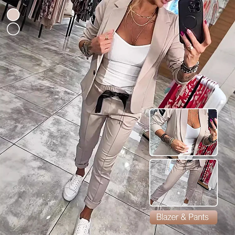 Women's Casual Suit Jacket Pants 2-Piece Set💖BUY 2 GET FREE SHIPPING