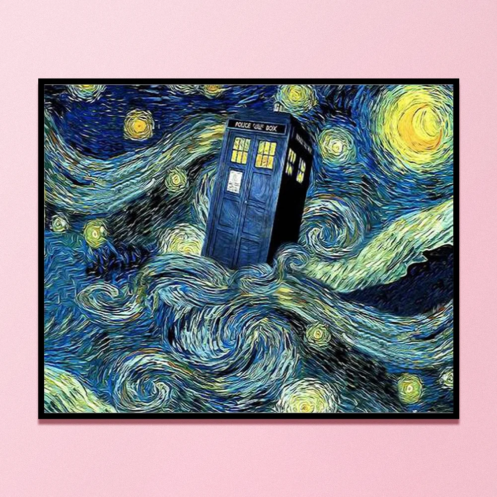 14CT Full Stamped Cross Stitch - Star Booth(Canvas|40*50CM)