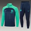 2024/2025 Barcelona Half-Pull Training Suit Royal Blue  Football Jersey 1:1 Thai Quality