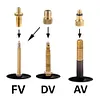 21Pcs Bicycle Valve Adapter Set Aluminum Alloy Nozzle Inflation Kit for Air Pump