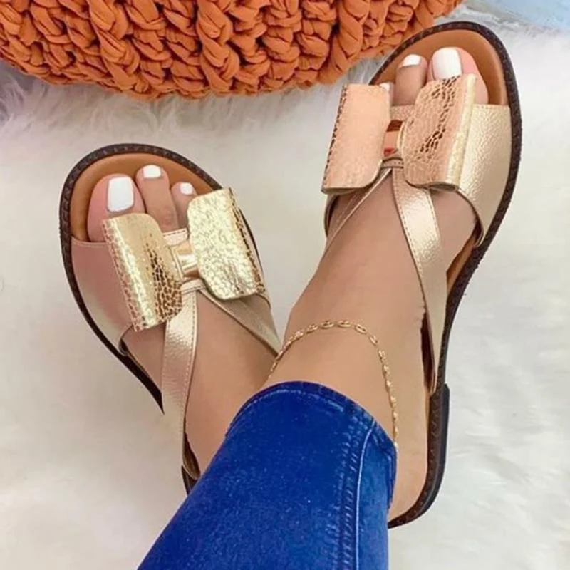 Summer Women Slippers Cute Butterfly-Knot Casual Sandals Lady Slides Flats Plus Size Women Shoes for Women Chaussure Femme