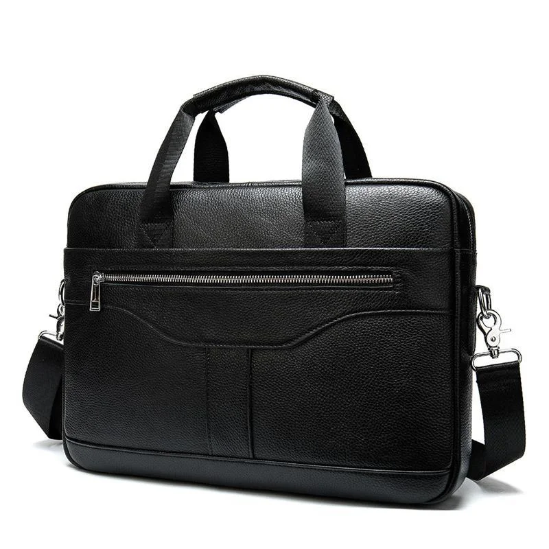 Mens Business Briefcase Vintage Leather Shoulder Bag