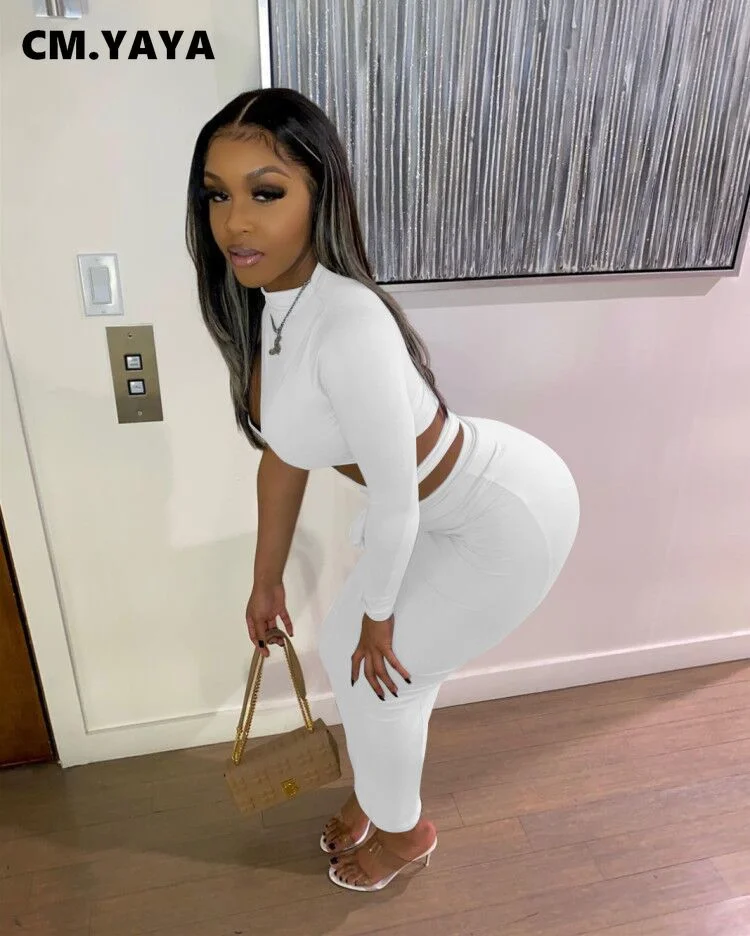 CM.YAYA Women Cut Out Holo One Long Sleeve Bodycon Women Midi Maxi Dress Sexy Night Party Clubwear Long Pencil Dresses