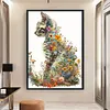(Big Size)Flowers And Cats - 11CT Counted Cross Stitch - 40*60cm