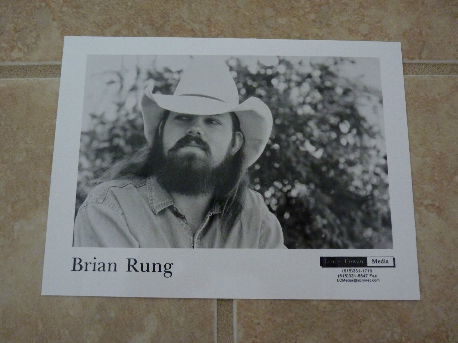 Brian Rung 5x7 B&W Publicity Photo Poster painting Promo Picture