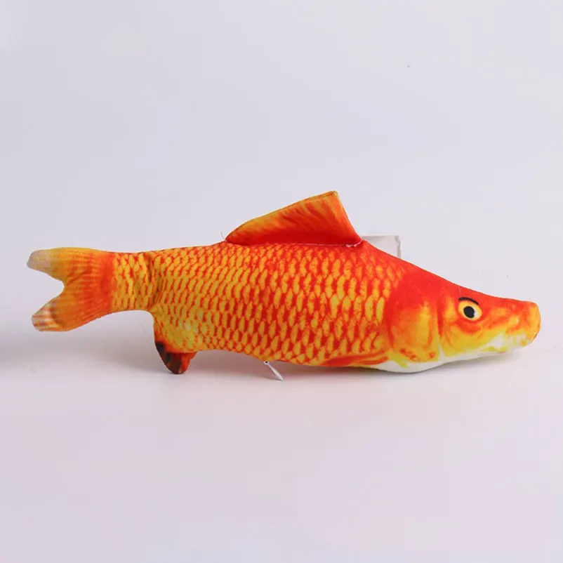 Tegooe Cat Teasing Toy Plush Fish - Interactive Chew Toy for Cats