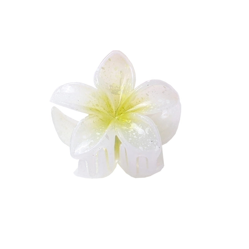 12 Pieces Women’s Minimalist Flower Plastic Resin Stoving Varnish Hair Claws